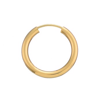 BNH Dame blanke 14 kt rødguld Øre creoler, Ø 20 mm x 2,5 mm (KUN 1 stk.)